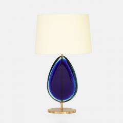 Effetto Vetro Effetto Vetro Contemporary Pair of Table Lamps in Glass and Satin Brass - 3335103