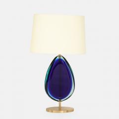 Effetto Vetro Effetto Vetro Contemporary Pair of Table Lamps in Glass and Satin Brass - 3335104