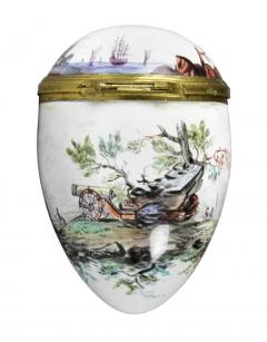 Egg Shaped Enamel Box - 4130053