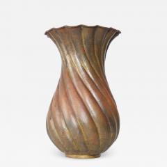 Egidio Casagrande Egidio Casagrande Italia Brass Vase Modernist Brutalist - 1883623