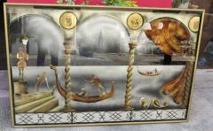 Eglomise Glass Panel Gondola Ride to the Venice Carnival  - 2496126