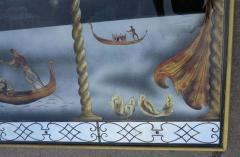 Eglomise Glass Panel Gondola Ride to the Venice Carnival  - 2496136