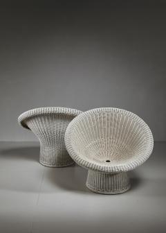 Egon Eiermann Egon Eiermann pair of E10 wicker chairs Germany - 799744