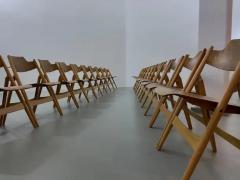 Egon Eiermann Set of 20 Fully Restored Egon Eiermann Folding Chairs in Beech and Plywood 1952 - 3653720