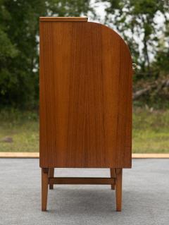Egon Ostergaard Egon Ostergaard for SMI Sweden Bookmatched Teak Roll Top Desk or Secretary - 4302295