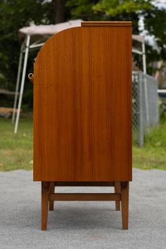 Egon Ostergaard Egon Ostergaard for SMI Sweden Bookmatched Teak Roll Top Desk or Secretary - 4302298
