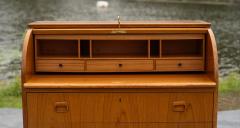 Egon Ostergaard Egon Ostergaard for SMI Sweden Bookmatched Teak Roll Top Desk or Secretary - 4302300