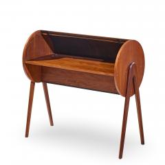 Egon Ostergaard Egon stergaard Style Danish Teak Tambour Door Roll Top Desk - 4513904