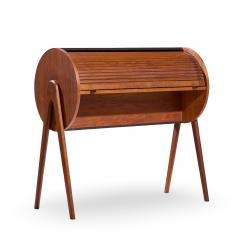 Egon Ostergaard Egon stergaard Style Danish Teak Tambour Door Roll Top Desk - 4513951