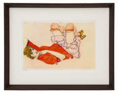 Egon Schiele Egon Schiele 1890 1918 Wally in Red Blouse Lithograph - 3497439