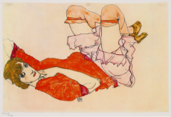 Egon Schiele Egon Schiele 1890 1918 Wally in Red Blouse Lithograph - 3497974