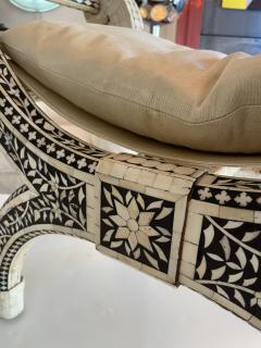 Egyptian Bench with Modern Pearl Inlay 1960s - 3997673