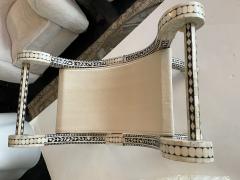 Egyptian Bench with Modern Pearl Inlay 1960s - 3997688