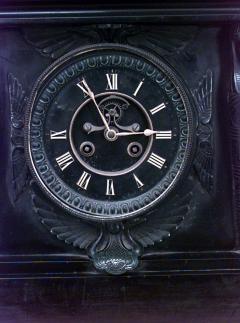 Egyptian Black Marble Sphinx Mantel Clock - 4655715