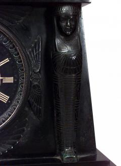 Egyptian Black Marble Sphinx Mantel Clock - 4655716