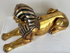 Egyptian Hand Painted Gold Sphinx Statue - 3850196