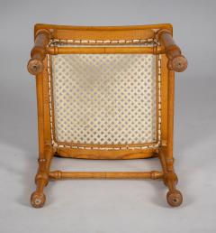 Egyptian Revival Beech Wood Thebes Stool - 4406299