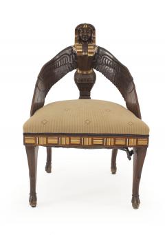 Egyptian Sphinx Mahogany Chairs - 2798283