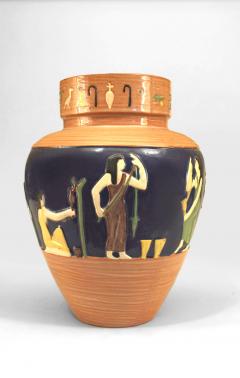 Egyptian Style Ceramic Vase with Figural Motif - 4198722