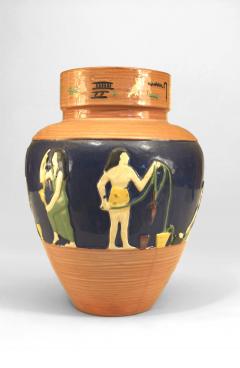 Egyptian Style Ceramic Vase with Figural Motif - 4198731