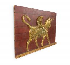 Egyptian Style Painted Carved Wall Plaque - 4517708