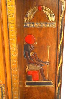 Egyptian Style Painted Hanging Wall Cabinet - 2797820