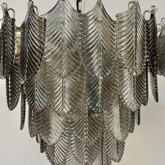 Eicholtz Modern Art Deco Style Chandelier Brass Smoked Glass 2010s - 3577477