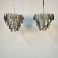 Eicholtz Modern Art Deco Style Chandelier Brass Smoked Glass 2010s - 3577484