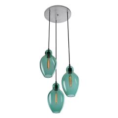 Eidos Glass Cloches Triple Chandelier - 760121