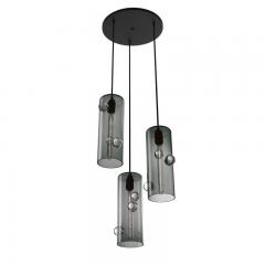 Eidos Glass Obscura Triple Pendant Chandelier - 4461536