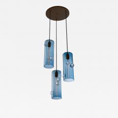 Eidos Glass Obscura Triple Pendant Chandelier - 4463838
