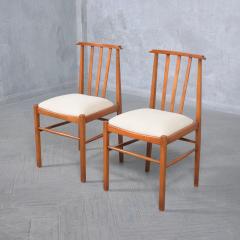 Eight 1960s Hand Crafted Solid Maple Wood Mid Century Modern Dining Chairs - 3314330