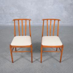 Eight 1960s Hand Crafted Solid Maple Wood Mid Century Modern Dining Chairs - 3314333