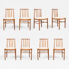 Eight 1960s Hand Crafted Solid Maple Wood Mid Century Modern Dining Chairs - 3324280