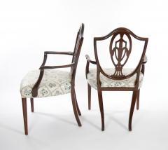 Eight Antique Hepplewhite Carved Mahogany Prince of Wales Dining Side Chair - 3534718