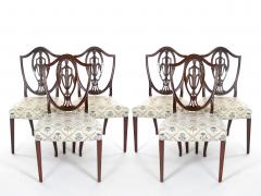 Eight Antique Hepplewhite Carved Mahogany Prince of Wales Dining Side Chair - 3534720