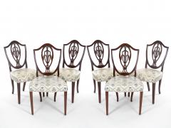 Eight Antique Hepplewhite Carved Mahogany Prince of Wales Dining Side Chair - 3534721