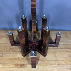Eight Arm Rosewood Laminate Chandelier - 1319494