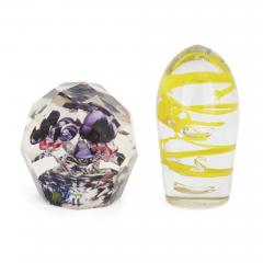 Eight French decorative glass desk paperweights - 3922160