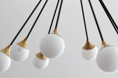 Eight Glass Stilnovo Globe Chandelier - 427240