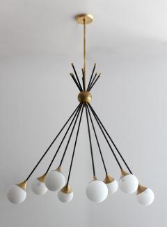Eight Glass Stilnovo Globe Chandelier - 427242