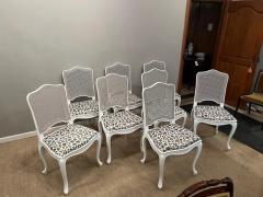 Eight Louis XV Style Cane Back Dining Chairs with Slip Seats - 2992310