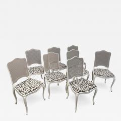 Eight Louis XV Style Cane Back Dining Chairs with Slip Seats - 2997246