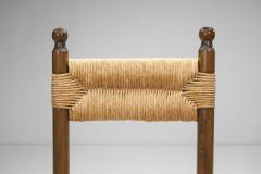 Eight Solid Wood and Straw Dining Chairs Europe ca 1950s - 3377004