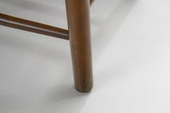Eight Solid Wood and Straw Dining Chairs Europe ca 1950s - 3377011