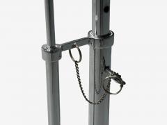 Eileen Gray Chrome Glass Adjustable Side Tables Italy 1970s - 4410818