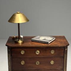 Einar B ckstr m Swedish Mid Century Modern Table Lamps Leather Brass 1940s - 3630291