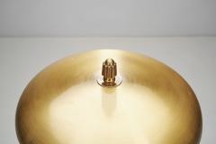 Einar Backstrom Einar B ckstr m 5013 Brass Table Lamp with Leather wrapped Stem Sweden 1940s - 3259677