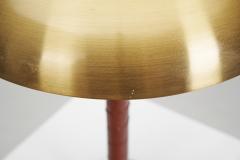 Einar Backstrom Einar B ckstr m 5013 Brass Table Lamp with Leather wrapped Stem Sweden 1940s - 3259679