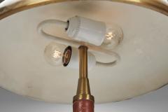 Einar Backstrom Einar B ckstr m 5013 Brass Table Lamp with Leather wrapped Stem Sweden 1940s - 3259681